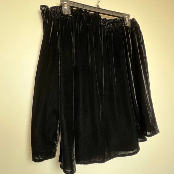 J. Crew Black Velvet Off the Shoulder Blouse XS - Picture 3 of 6